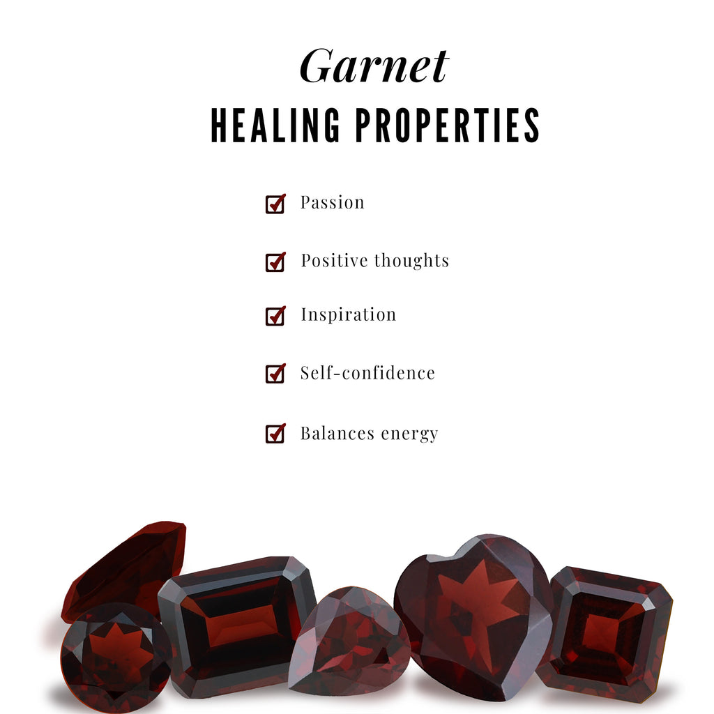 Genuine Garnet Solitaire Stud Earrings Garnet - ( AAA ) - Quality - Rosec Jewels