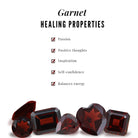 Octagon Garnet Solitaire Ring Set of 3 with Diamond Garnet - ( AAA ) - Quality - Rosec Jewels