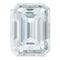 Emerald Cut Moissanite Solitaire Ring with Twisted Rope Design