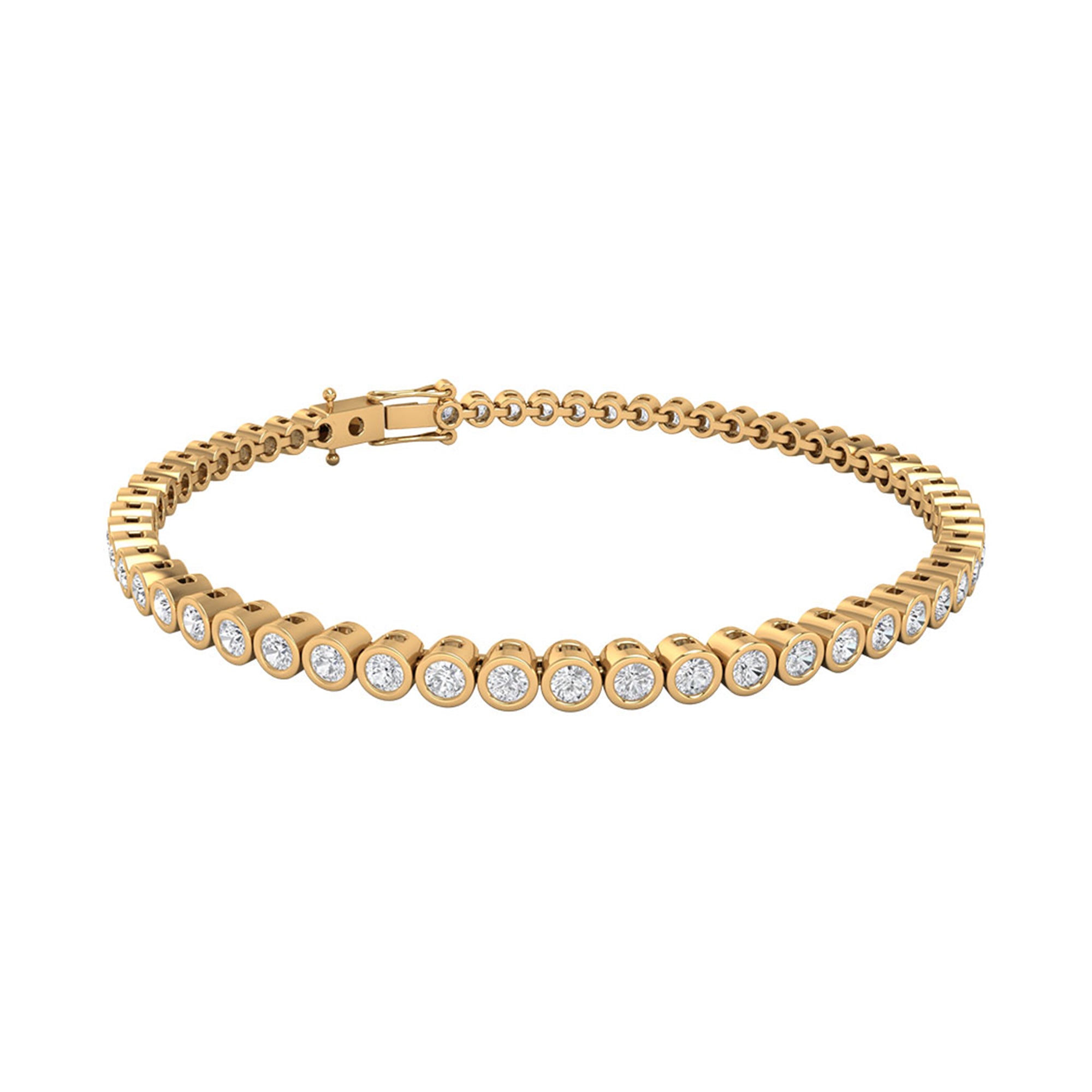 3.50 CT Moissanite Gold Tennis Bracelet Moissanite - ( D-VS1 ) - Color and Clarity - Rosec Jewels
