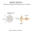 1 CT Floral Inspired Diamond Double Halo Stud Earrings Diamond - ( HI-SI ) - Color and Clarity - Rosec Jewels