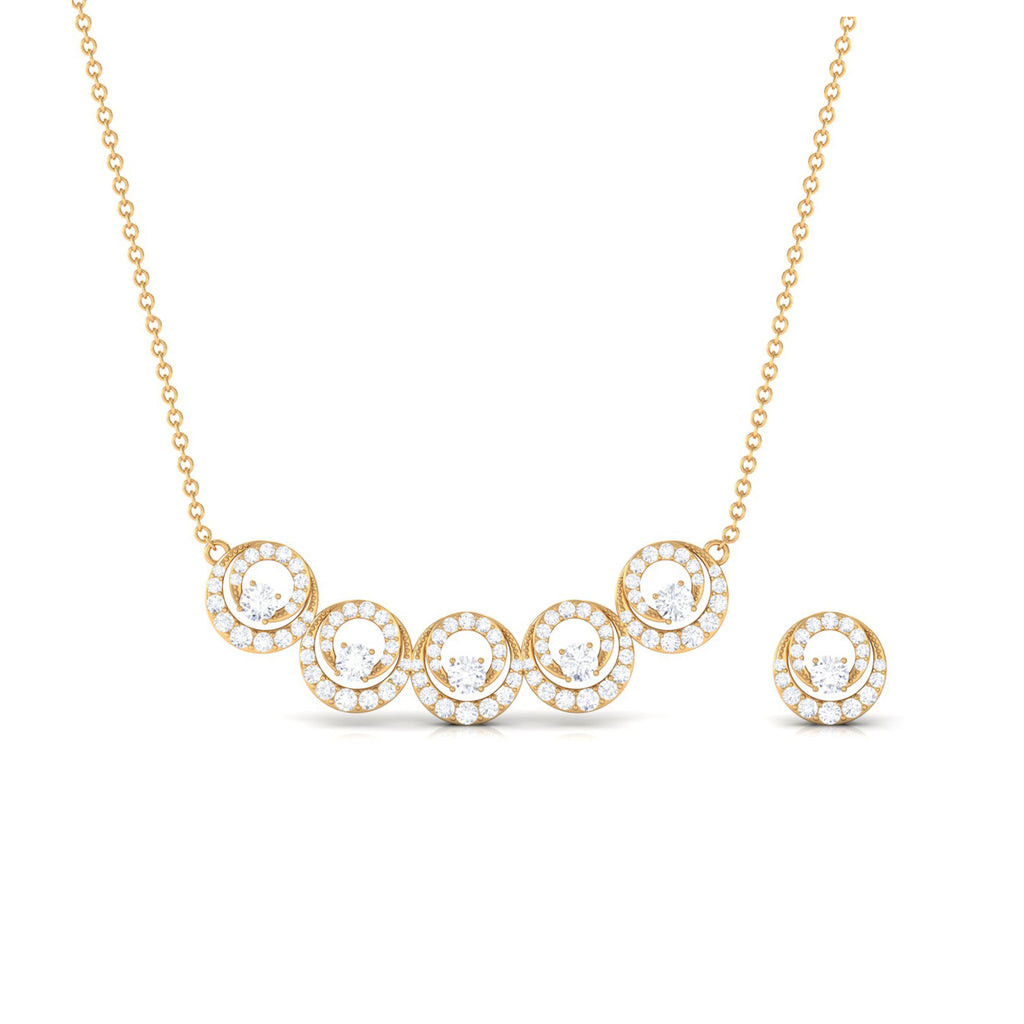 1.75 CT Zircon Designer Jewelry Set Zircon - ( AAAA ) - Quality - Rosec Jewels