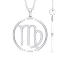 Moissanite Virgo Zodiac Pendant Necklace - Rosec Jewels