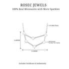 1/2 CT Moissanite Constellation Capricorn Zodiac Sign Necklace - Rosec Jewels