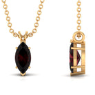 4X8 MM Marquise Cut Garnet Solitaire Pendant Garnet - ( AAA ) - Quality - Rosec Jewels