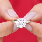 Round Zircon Solitaire Engagement Ring Zircon - ( AAAA ) - Quality - Rosec Jewels