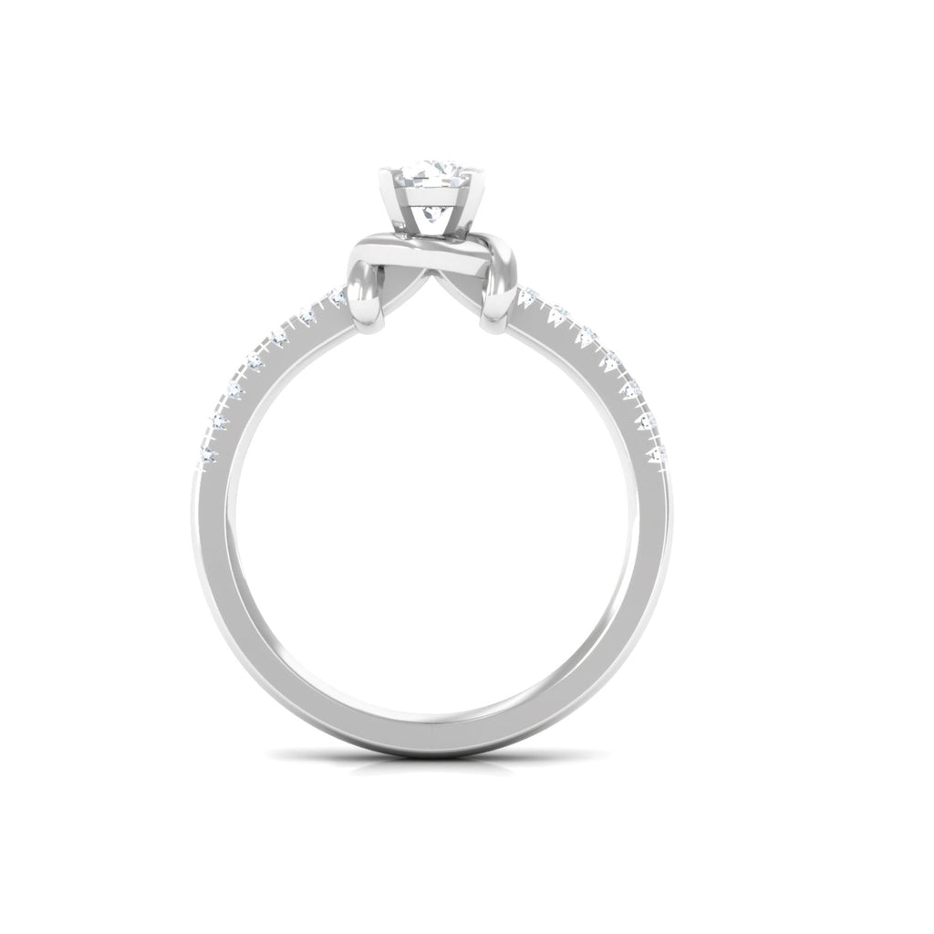 Classic Diamond Solitaire Promise Ring in Prong Setting Diamond - ( HI-SI ) - Color and Clarity - Rosec Jewels