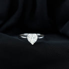 1.5 CT Heart Shape Moissanite Solitaire Silver Ring - Rosec Jewels
