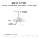 Natural Ethiopian Opal Engagement Ring With Moissanite - Rosec Jewels