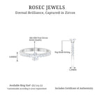 1.25 CT Zircon Solitaire Ring with Side Stones Zircon - ( AAAA ) - Quality - Rosec Jewels
