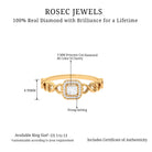 1/4 CT Real Diamond Gold Infinity Heart Engagement Ring Diamond - ( HI-SI ) - Color and Clarity - Rosec Jewels