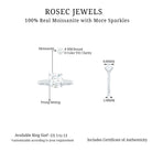 Certified Moissanite Solitaire Engagement Ring - Rosec Jewels