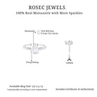 2.25 CT Solitaire and Hidden Moissanite Ring with Surfaced Prong Side Stones - Rosec Jewels