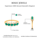 Pear Shape Emerald Anniversary Ring with Diamond Accent Emerald - ( AAA ) - Quality - Rosec Jewels