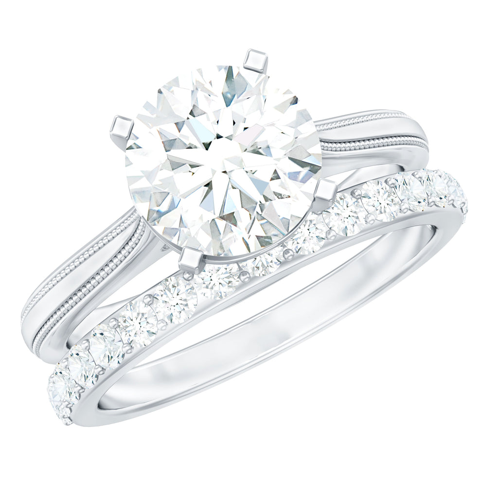 2.75 Karat Minimal Moissanite Verlobungsring Set