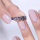 3/4 CT Blue Sapphire Cluster Half Eternity Band Ring Blue Sapphire - ( AAA ) - Quality - Rosec Jewels