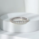 2.5 CT French Pave Set Moissanite Stackable Full Eternity Ring Moissanite - ( D-VS1 ) - Color and Clarity - Rosec Jewels