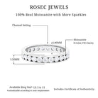 2.25 CT Moissanite Eternity Band Ring For Women - Rosec Jewels