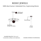 5 MM Natural Round Garnet Solitaire Promise Ring - Rosec Jewels