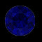 1 CT blauer Saphir- und Diamant-Ring mit drei Steinen in Zargenfassung