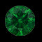 Runder Smaragd-Semi-Eternity-Bandring mit filigranen Golddetails
