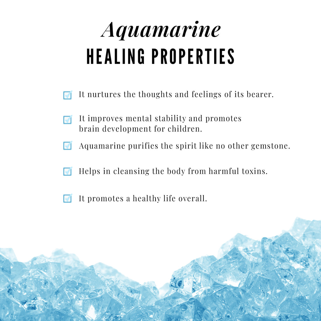 Aquamarine Teardrop Jewelry Set with Moissanite Infinity Aquamarine - ( AAA ) - Quality - Rosec Jewels