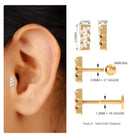 Minimalist Diamond Gold Bar Earring for Tragus Piercing Diamond - ( HI-SI ) - Color and Clarity - Rosec Jewels