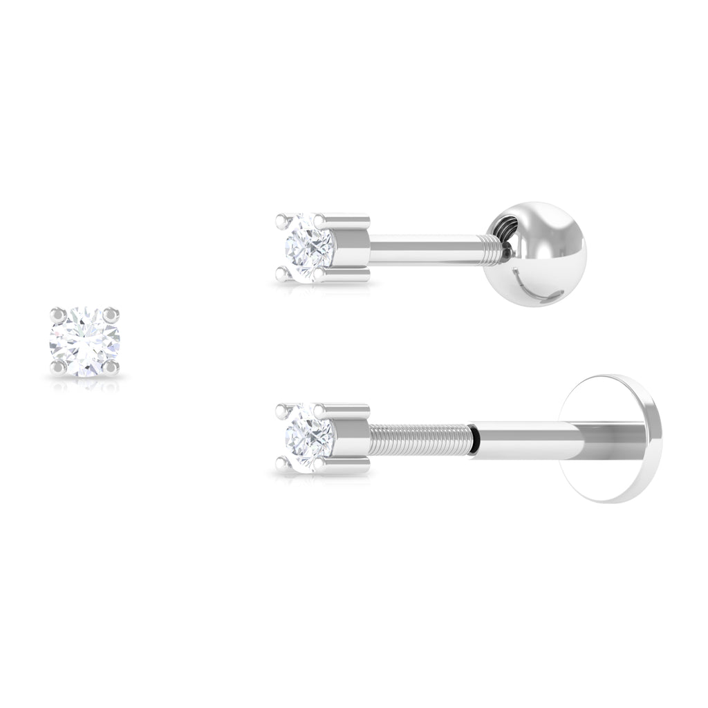 Natural Diamond Conch Piercing Earring Diamond - ( HI-SI ) - Color and Clarity - Rosec Jewels