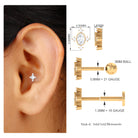 Vintage Inspired Moissanite Oval Conch Earring in Gold Moissanite - ( D-VS1 ) - Color and Clarity - Rosec Jewels
