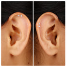 Simple Diamond Gold Arrow Earring for Helix Piercing Diamond - ( HI-SI ) - Color and Clarity - Rosec Jewels