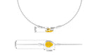 Pear Cut Solitaire Yellow Sapphire Simple Bolo Bracelet Yellow Sapphire - ( AAA ) - Quality - Rosec Jewels