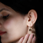 Cushion Cut Smoky Quartz Solitaire Drop Earrings with Lever Back Smoky Quartz - ( AAA ) - Quality - Rosec Jewels