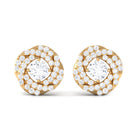1/2 CT Classic Diamond Swirl Stud Earrings Diamond - ( HI-SI ) - Color and Clarity - Rosec Jewels