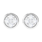 1/2 CT Minimal Diamond Stud Earrings in Prong Setting Diamond - ( HI-SI ) - Color and Clarity - Rosec Jewels