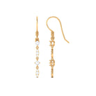 1/2 CT Natural Diamond Simple Dangle Earrings in Gold Diamond - ( HI-SI ) - Color and Clarity - Rosec Jewels