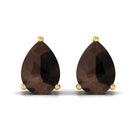 June Birthstone 2 CT Pear Cut Smoky Quartz Solitaire Wedding Stud Earring for Women Smoky Quartz - ( AAA ) - Quality - Rosec Jewels