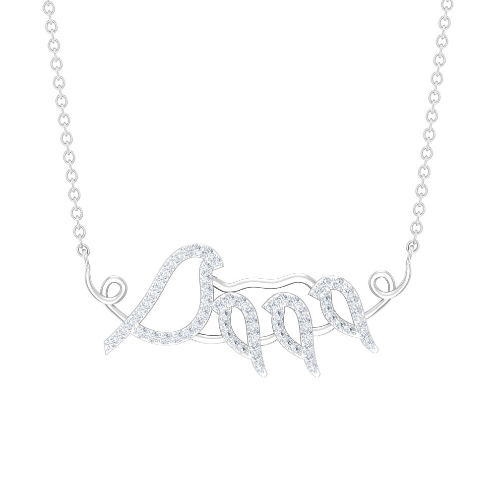 Moissanite Bird Necklace for Mothers Day Gift Moissanite - ( D-VS1 ) - Color and Clarity - Rosec Jewels