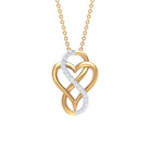 Diamond Infinity Heart Necklace for Women Diamond - ( HI-SI ) - Color and Clarity - Rosec Jewels