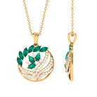 Marquise and Pear Emerald and Diamond Designer Pendant Emerald - ( AAA ) - Quality - Rosec Jewels