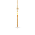 Cubic Zirconia Open Heart Key Pendant Necklace Zircon - ( AAAA ) - Quality - Rosec Jewels