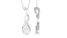 1 CT Pear Cut Cubic Zirconia Infinity Pendant Necklace in Prong Setting Zircon - ( AAAA ) - Quality - Rosec Jewels