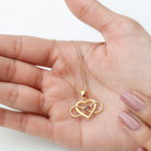 Natural Garnet Heart Infinity Jewelry Set Garnet - ( AAA ) - Quality - Rosec Jewels