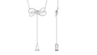 Certified Diamond Drop Bow Necklace Diamond - ( HI-SI ) - Color and Clarity - Rosec Jewels