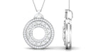 3/4 CT Certified Moissanite Vintage Pendant Necklace Moissanite - ( D-VS1 ) - Color and Clarity - Rosec Jewels