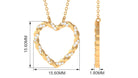 Diamond and Gold Twisted Open Heart Necklace Diamond - ( HI-SI ) - Color and Clarity - Rosec Jewels