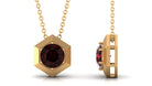 1.75 CT Garnet Solitaire Pendant Necklace in Gold Garnet - ( AAA ) - Quality - Rosec Jewels