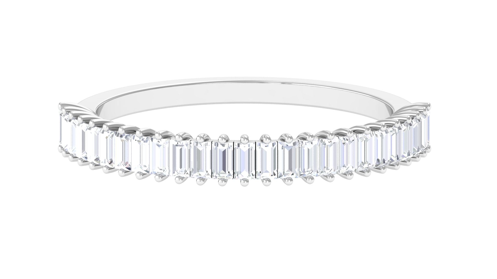 3/4 CT Natural Diamond Half Eternity Ring in Gold Diamond - ( HI-SI ) - Color and Clarity - Rosec Jewels