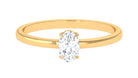 1/2 CT April Birthstone Oval Diamond Solitaire Engagement Ring Diamond - ( HI-SI ) - Color and Clarity - Rosec Jewels