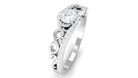 1/2 CT Genuine Diamond Engagement Ring with Bypass Shank Diamond - ( HI-SI ) - Color and Clarity - Rosec Jewels