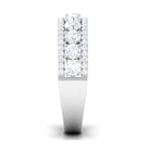 Cubic Zirconia Eternity Wedding Band Ring Zircon - ( AAAA ) - Quality - Rosec Jewels
